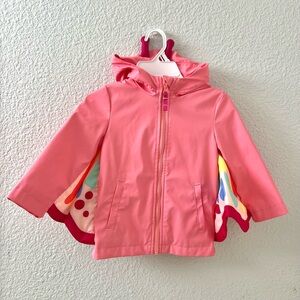 Cat & Jack Pink Raincoat with Colorful Lining